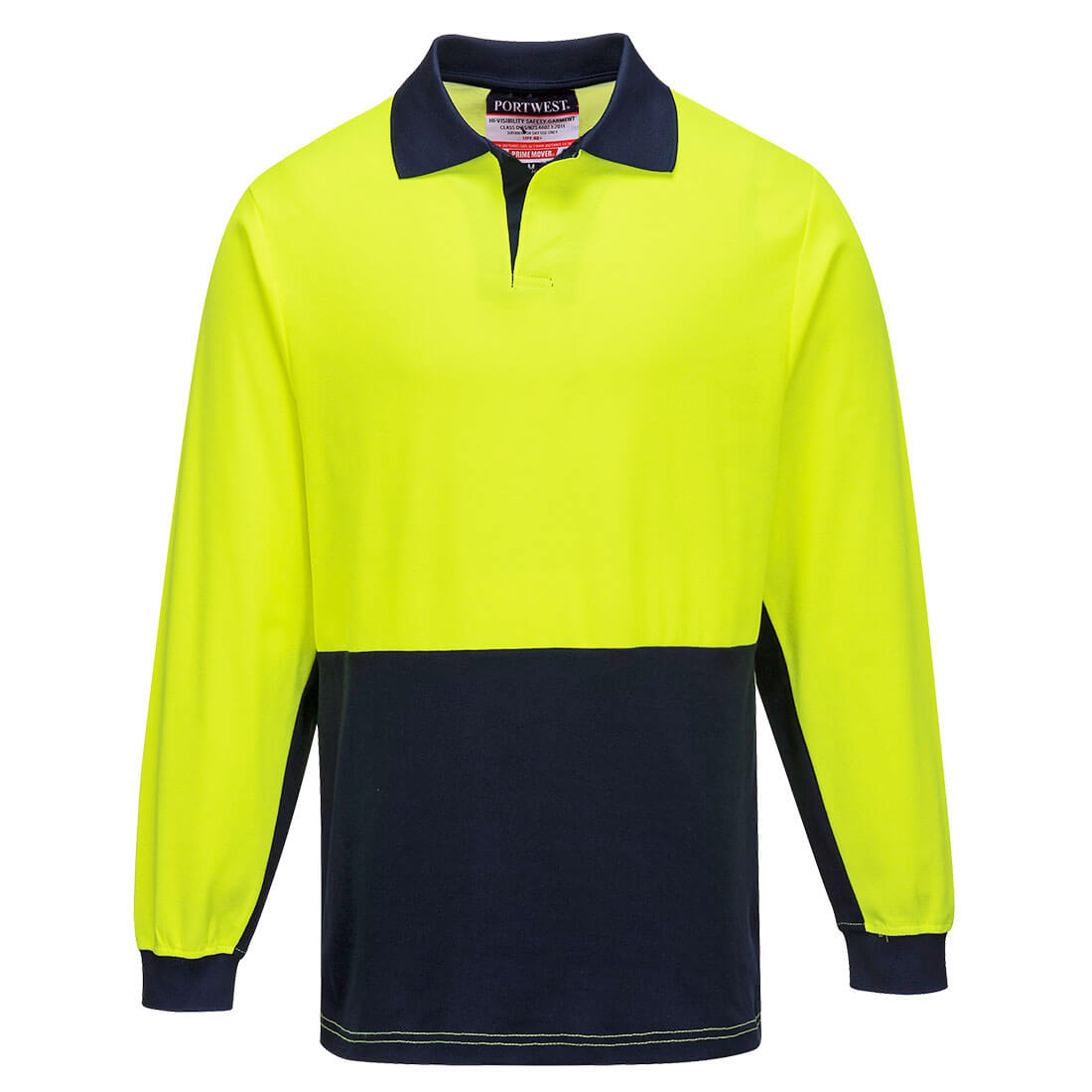 Hi-Vis Cotton Comfort Contrast Class D Polo Shirt L/S  - MF213 - Portwest-1