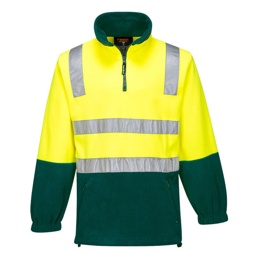 Hi-Vis Contrast 1/4 Zip Polar Fleece  - MF215 - Portwest-1