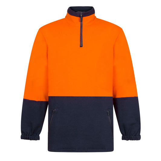 Hi-Vis Contrast 1/4 Zip Class D Brush Fleece - MF515 - Portwest-0