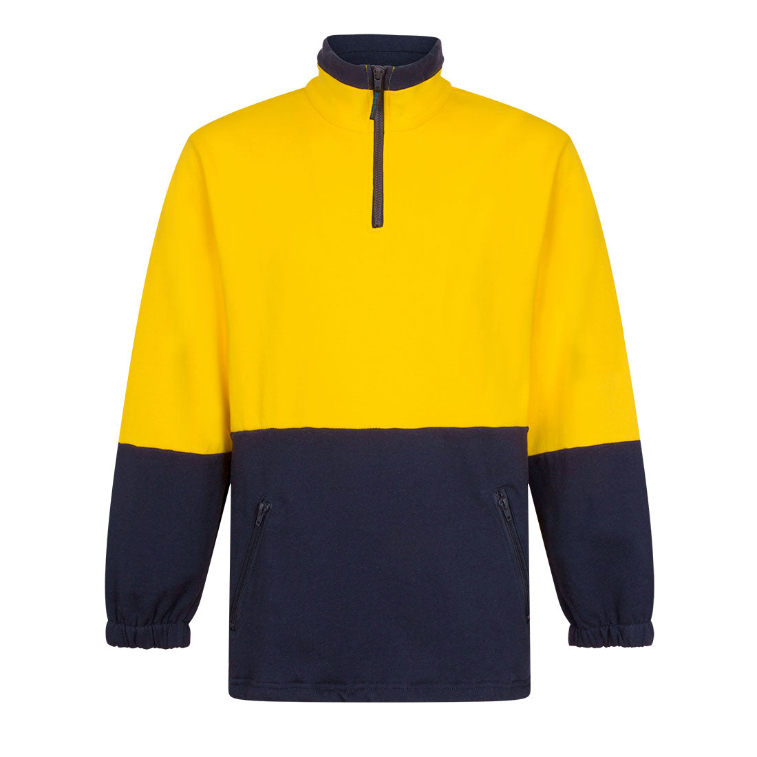 Hi-Vis Contrast 1/4 Zip Class D Brush Fleece - MF515 - Portwest-1