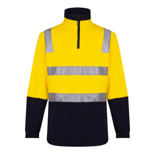 Hi-Vis Contrast 1/4 Zip Brush Fleece - MF615 - Portwest-1