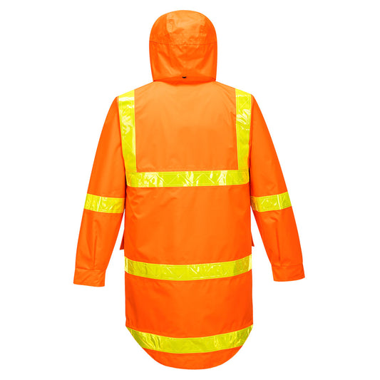 Portwest MJ885 Squizzy Hi-Vis Roads 4-in-1 Jacket in Orange - back view