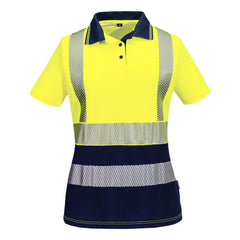 Hi-Vis Womens Cotton Comfort Contrast Polo Shirt S/S - ML210 - Portwest-1