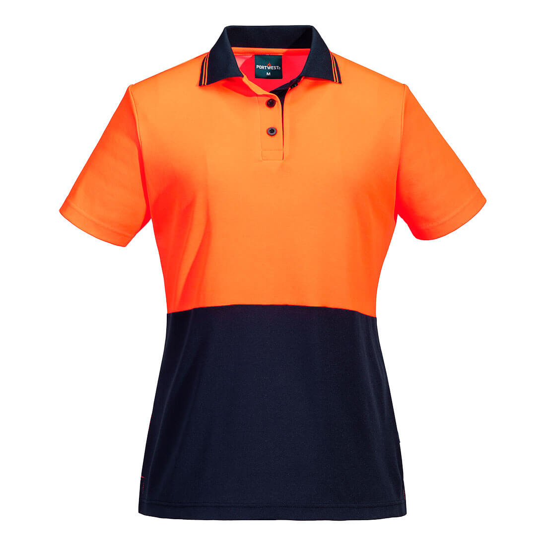 Hi-Vis Women's Cotton Comfort Contrast Class D Polo Shirt S/S - ML211 - Portwest-0