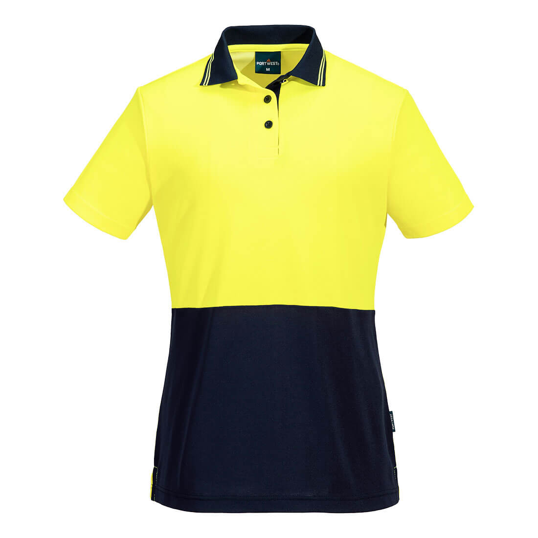 Hi-Vis Women's Cotton Comfort Contrast Class D Polo Shirt S/S - ML211 - Portwest-1