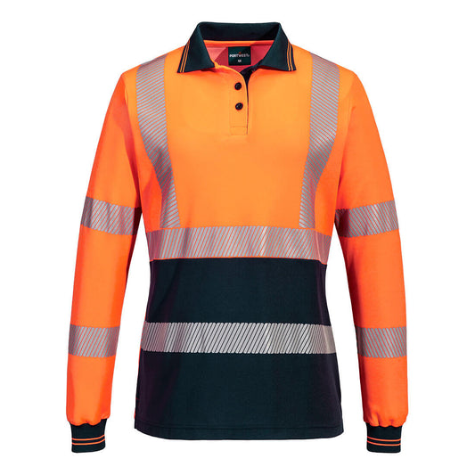 Hi-Vis Women's Cotton Comfort Polo Shirt L/S - ML212 - Portwest-0