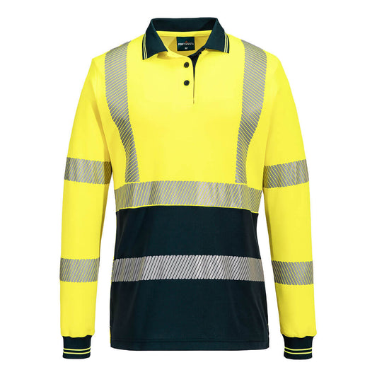 Hi-Vis Women's Cotton Comfort Polo Shirt L/S - ML212 - Portwest-1