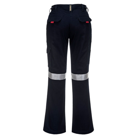 Portwest ML709 Women's Cargo Pants with Tape in Navy - back view