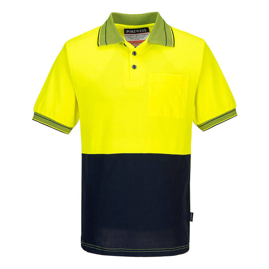 Hi-Vis Cotton Comfort Contrast Class D Polo Shirt S/S - MP210 - Portwest-1