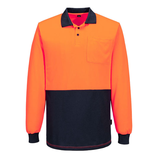 Hi-Vis Contrast Class D Polo Shirt L/S - MP615 - Portwest-0