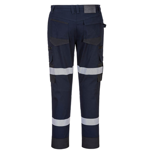 Portwest MP705 Slim Fit Stretch Bio Motion Pants in Navy - back view