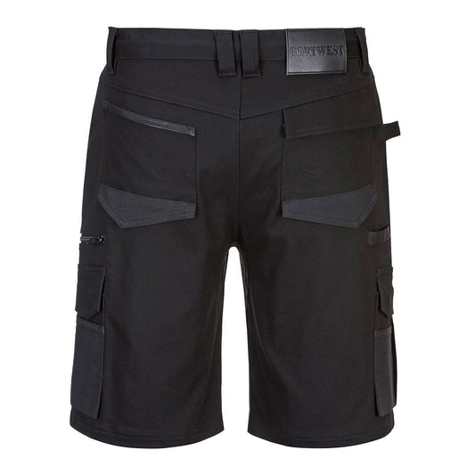 Portwest MP706 KX3 Stretch Slim Fit Shorts in Black - back view