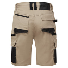 Portwest MP706 KX3 Stretch Slim Fit Shorts in Sand - back view