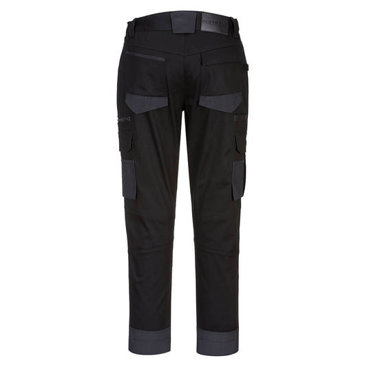 Portwest MP707 KX3 Stretch Slim Fit Trade Pants in Black - back view