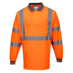 Hi-Vis X Back Polo Shirt L/S  - MP713 - Portwest-0