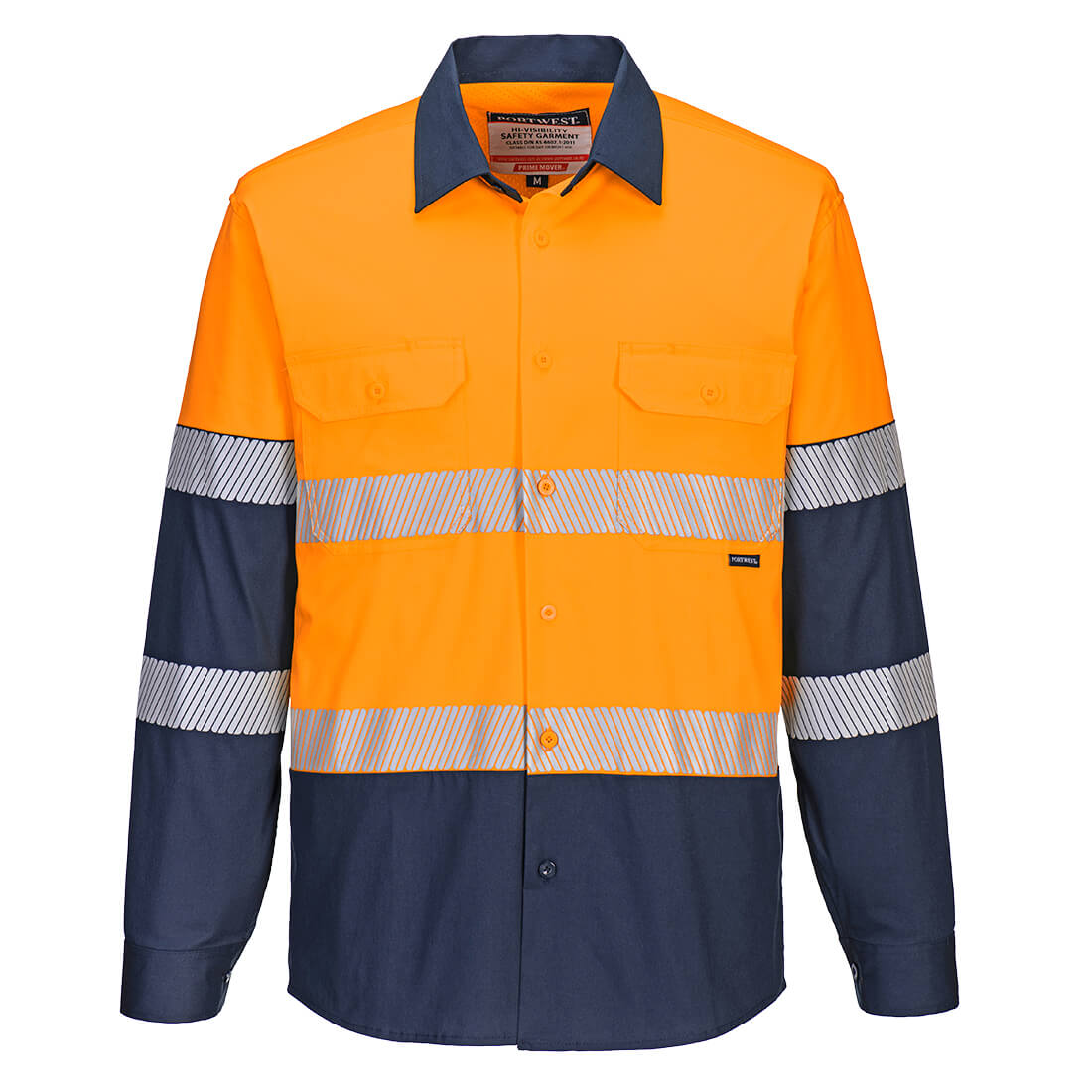 Hi-Vis Stretch Contrast Shirt L/S  - MS105 - Portwest-0