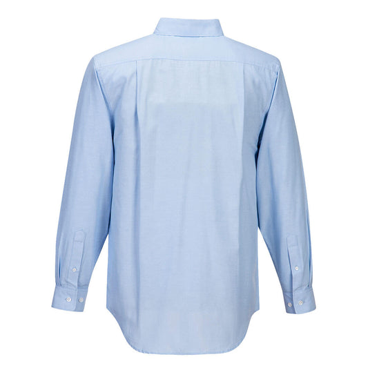 Portwest MS868 Sydney Shirt, Long Sleeve, Light Weight in Blue - back view