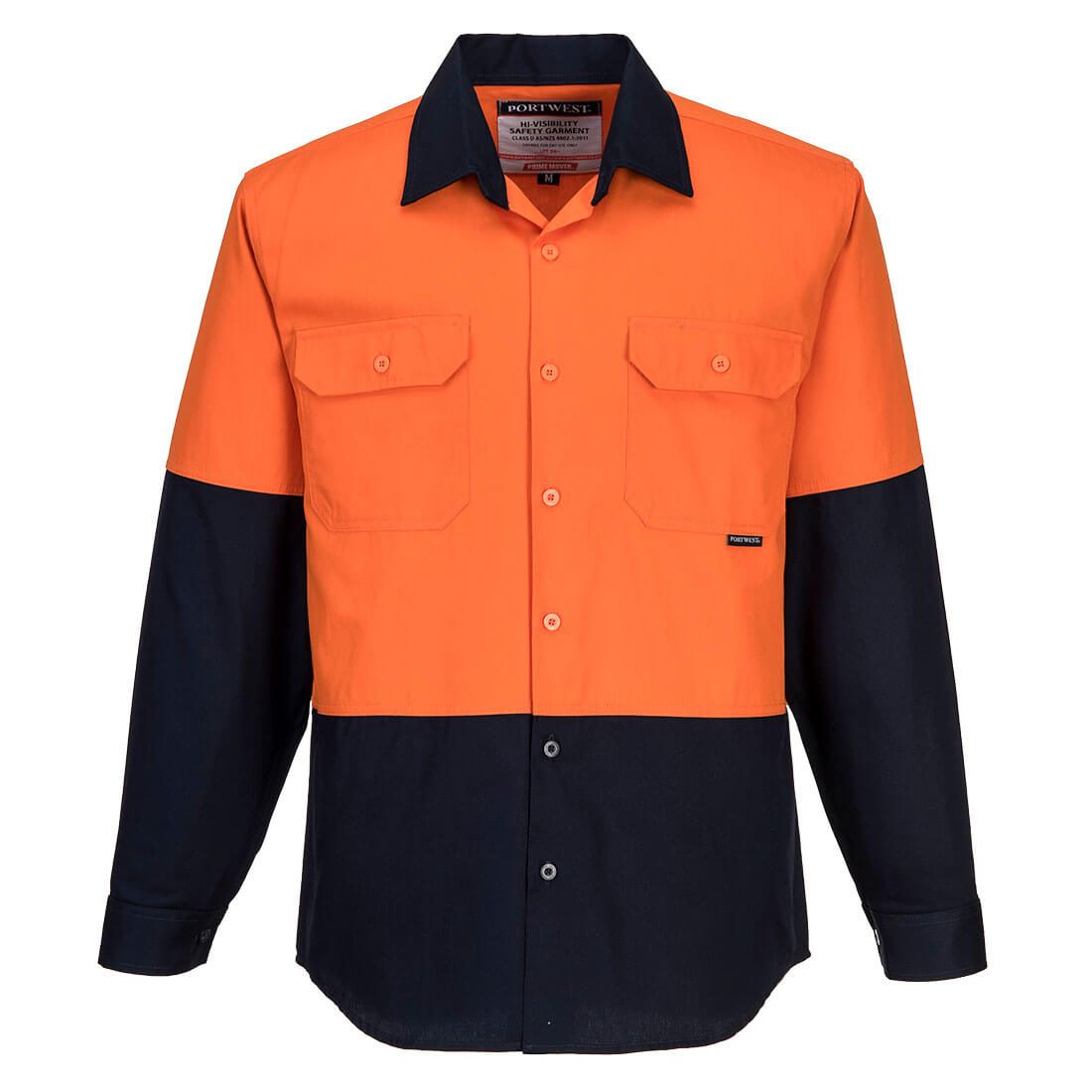 Canberra Hi-Vis Contrast Class D Shirt L/S  - MS901 - Portwest-0