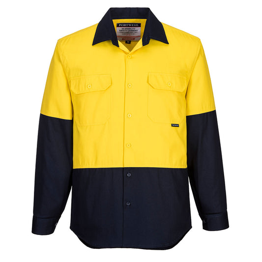 Canberra Hi-Vis Contrast Class D Shirt L/S  - MS901 - Portwest-1