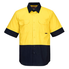 Hi-Vis Two Tone Regular Weight Short Sleeve Shirt - MS902 - Portwest-1