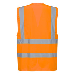 Portwest MV476 Hi-Vis Executive Vest in Orange - back view