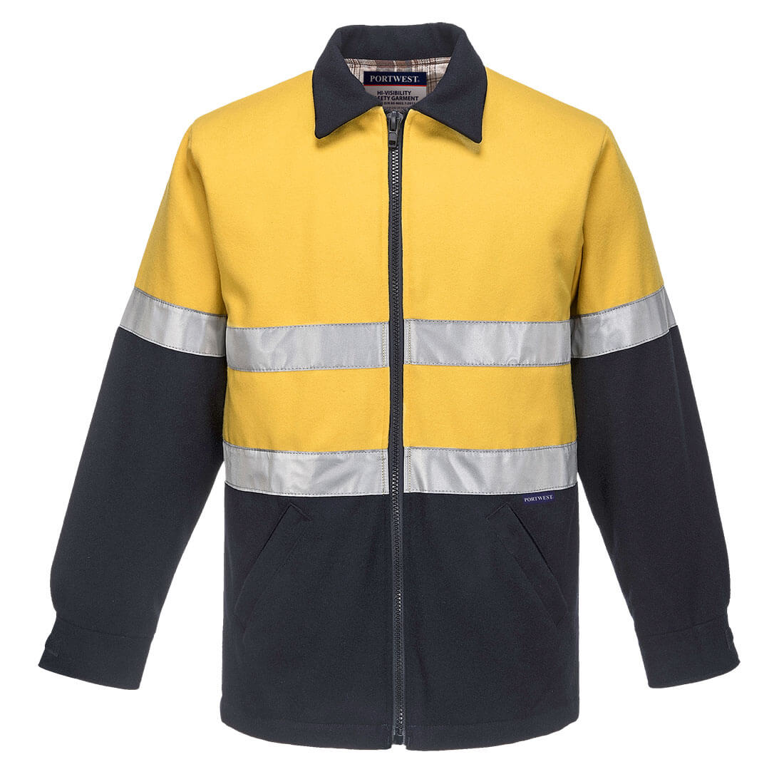 Bluey Hi-Vis Wool Blend Contrast Work Jacket - MW028 - Portwest-1