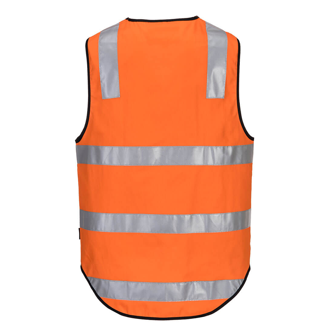Portwest MW338 Hi-Vis Cotton Zipped Vest in Orange - back view