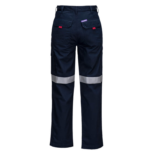 Portwest MW701 Bizflame FR Cargo Pants with Tape in Navy - back view