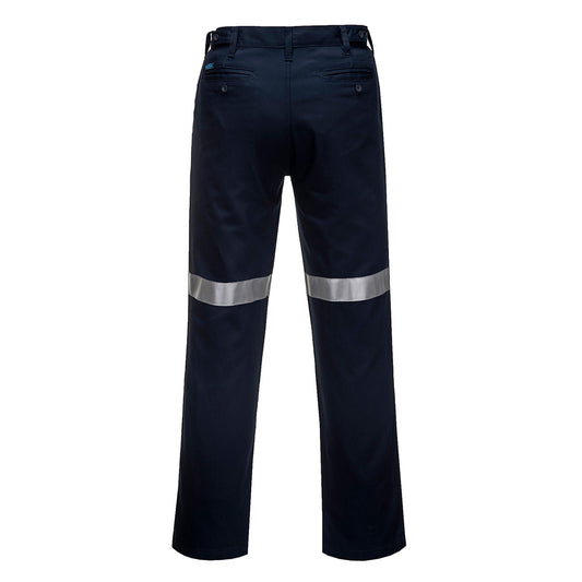 Portwest MW705 Straight Leg Pants with Tape in Navy - back view
