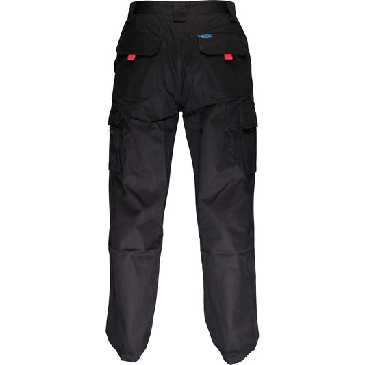 Portwest MW70E Lightweight Cargo Pants in Black - back view