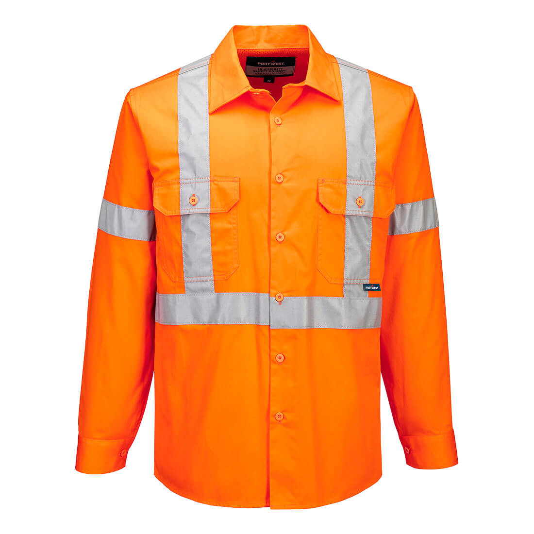 Hi-Vis Lightweight X Back Shirt L/S - MX301 - Portwest-0