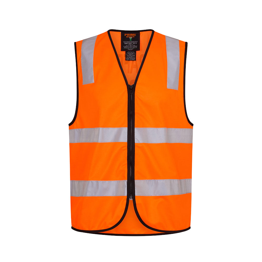 Portwest MZ105 Hi-Vis Zipped Traffic Controller Vest in Orange - back view