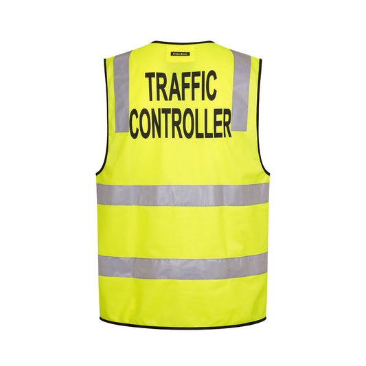 Hi-Vis Zipped Traffic Controller Vest  - MZ105 - Portwest-1