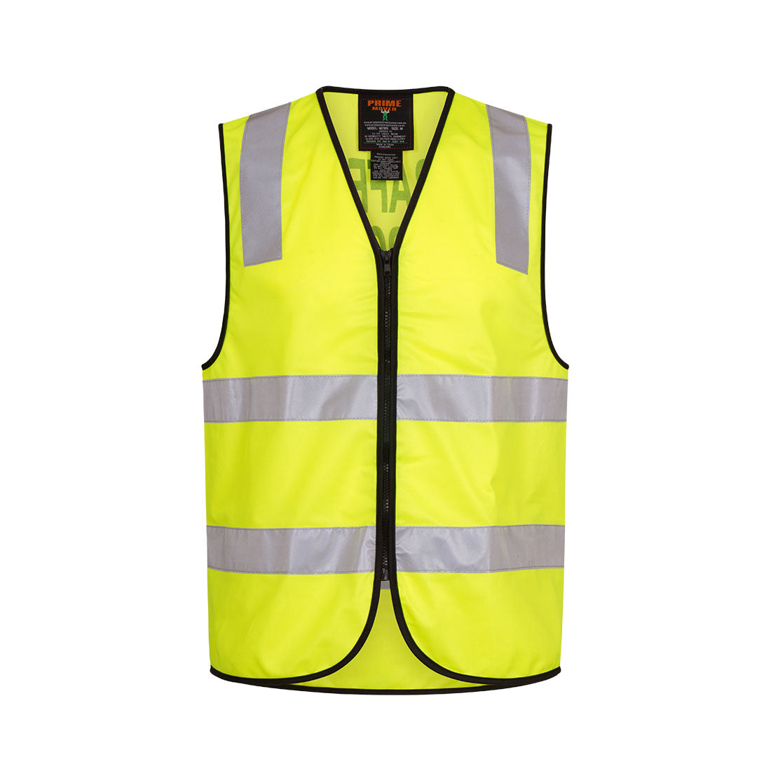 Portwest MZ105 Hi-Vis Zipped Traffic Controller Vest in Yellow - back view