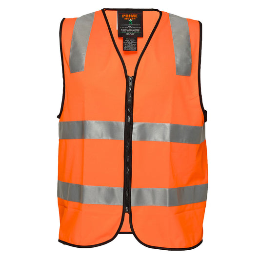 Portwest MZ106 Hi-Vis Zipped Visitor Vest in Orange - back view