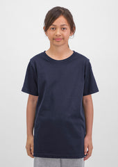 Basis Kids Short Sleeve Tee - X1001K in Navy - model
