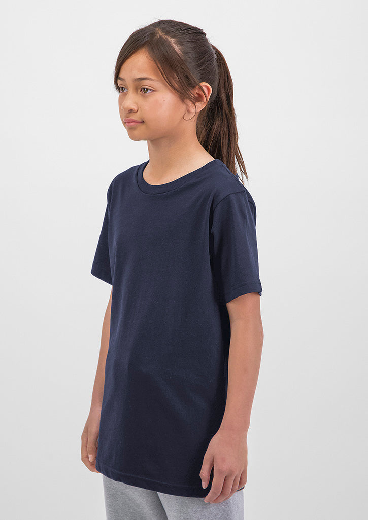 Basis Youth Short Sleeve Tee - X1001Y in Navy - model