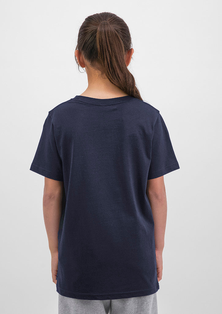 Basis Youth Short Sleeve Tee - X1001Y in Navy - model