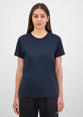 Basis Womens Short Sleeve Tee - X1001W in Navy - model