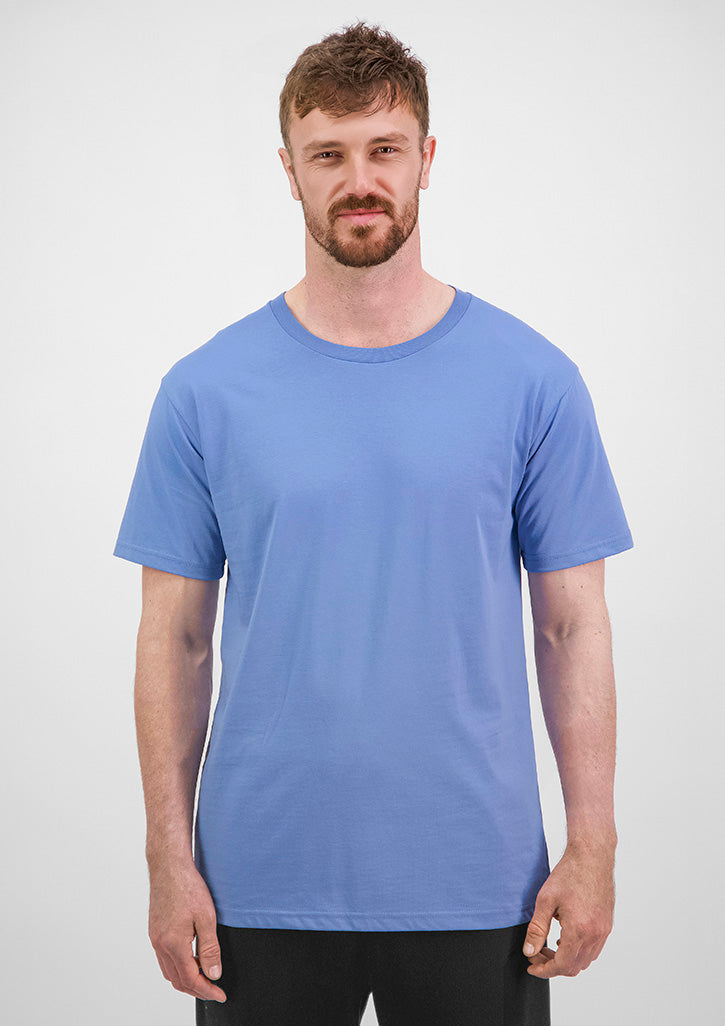 Basis Mens Short Sleeve Tee - X1001M in Ocean - model