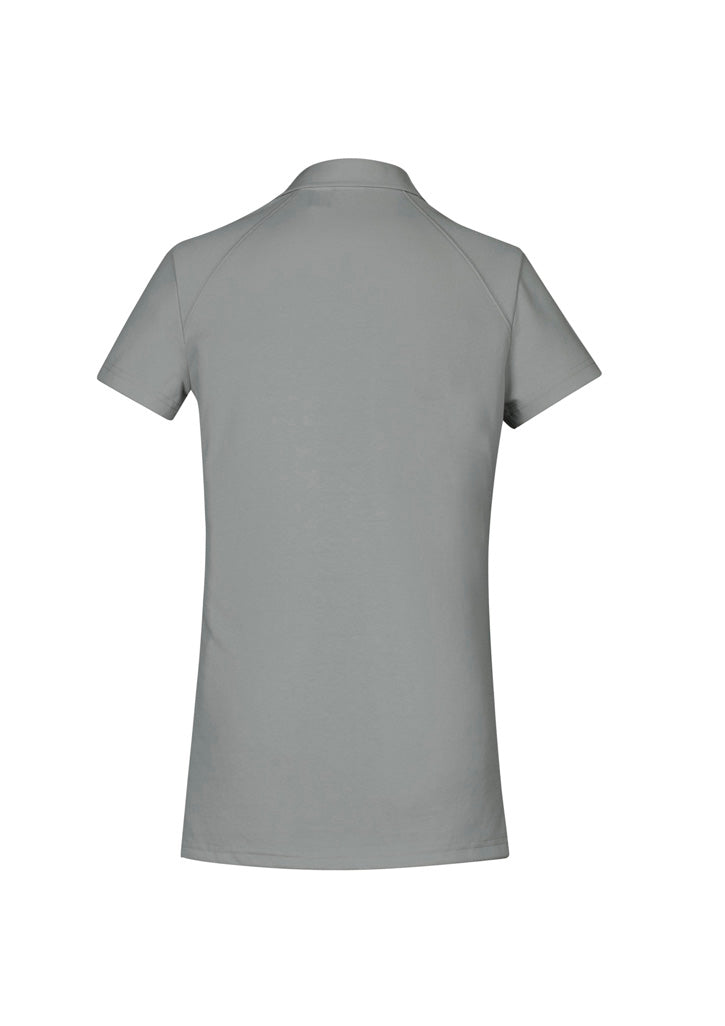 Biz Collection P011LS Byron Womens Short Sleeve Polo in Silver - back view