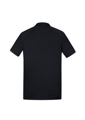 Biz Collection P011MS Byron Mens Short Sleeve Polo in Black - back view