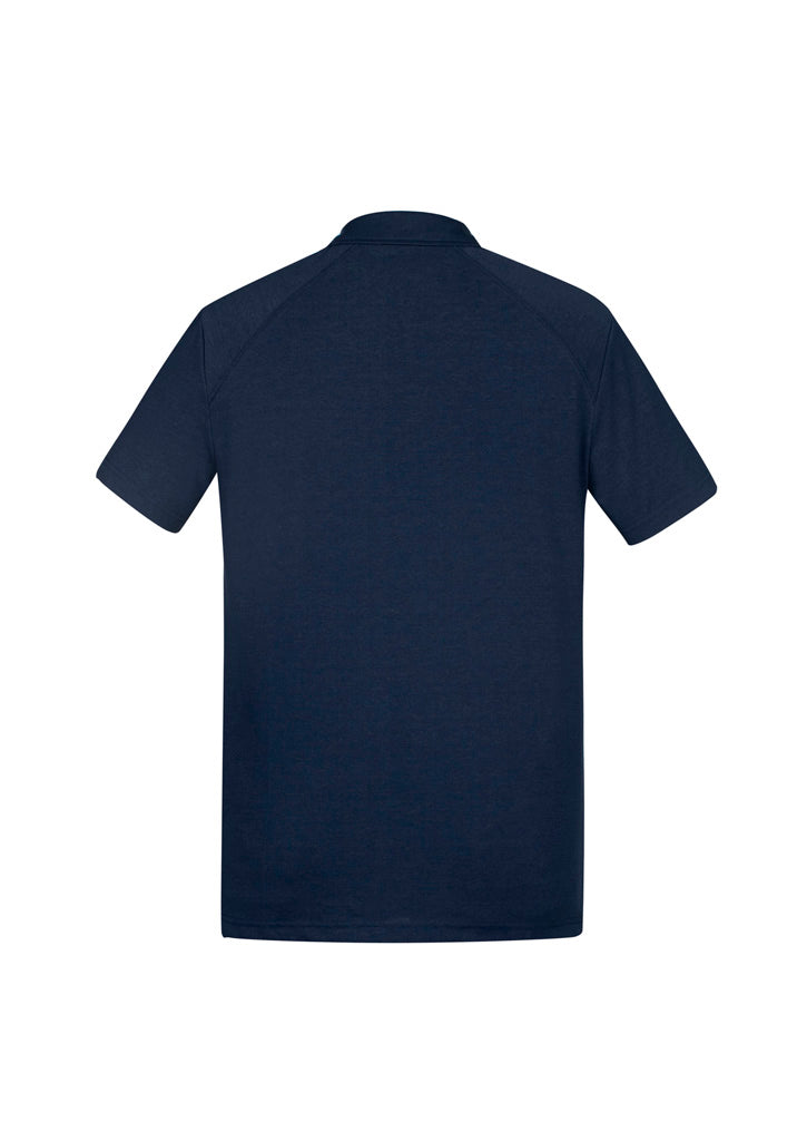 Biz Collection P011MS Byron Mens Short Sleeve Polo in Navy - back view