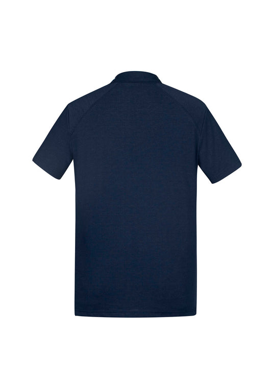 Biz Collection P011MS Byron Mens Short Sleeve Polo in Navy - back view
