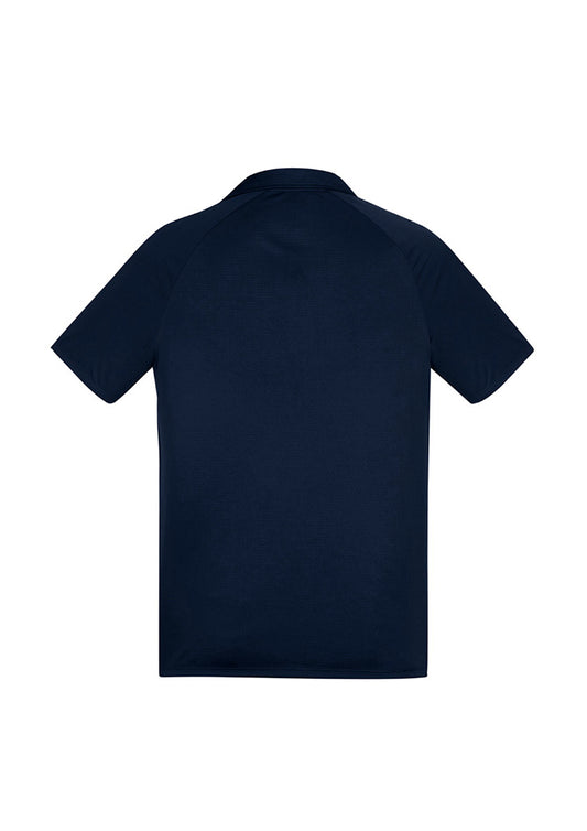 Biz Collection P012MS Academy Mens Short Sleeve Polo in Navy/Teal - back view