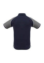 Biz Collection P10112 Nitro Mens Short Sleeve Polo in Navy/Grey/White - back view