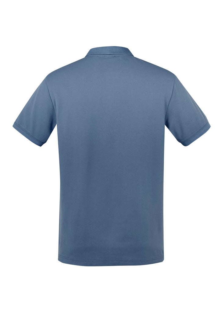 Biz Collection P105MS City Mens Short Sleeve Polo in Grey Smoke - back view