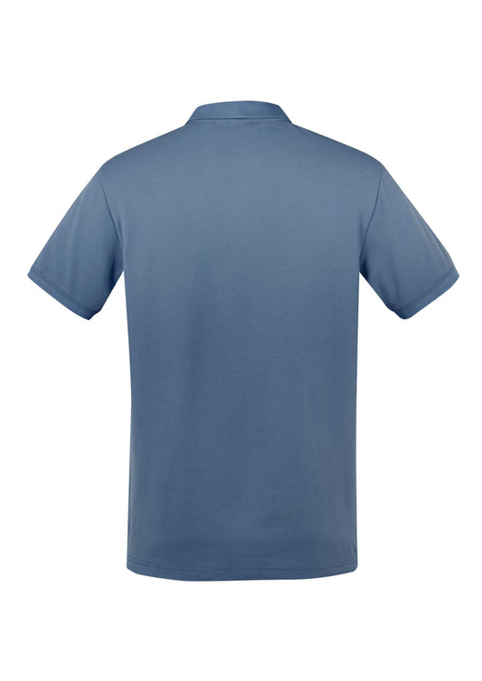 Biz Collection P105MS City Mens Short Sleeve Polo in Grey Smoke - back view