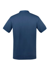 Biz Collection P105MS City Mens Short Sleeve Polo in Mineral Blue - back view