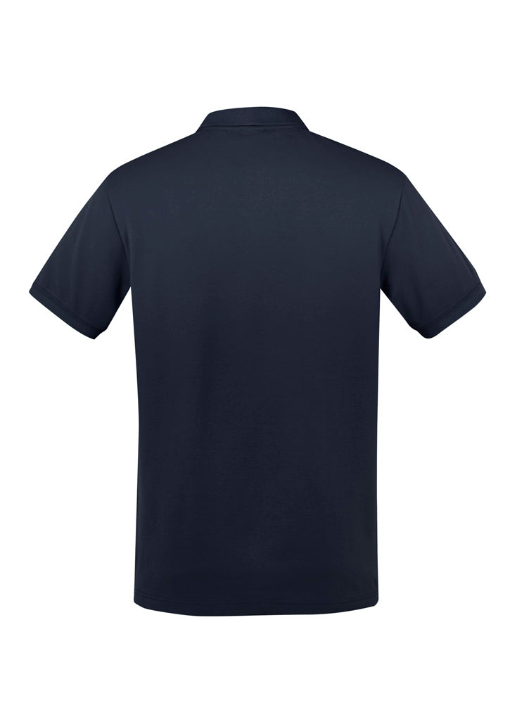 Biz Collection P105MS City Mens Short Sleeve Polo in Navy - back view